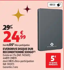 Auchan Everdrive disque dur reconditionne 500go offre