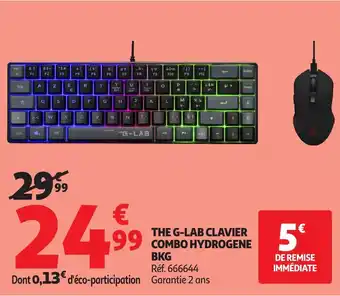 Auchan The g-lab clavier combo hydrogene bkg offre