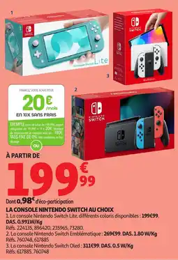 Auchan NINTENDO SWITCH La console au choix offre