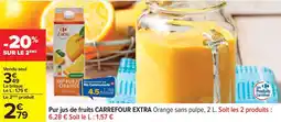 Carrefour Pur jus de fruits carrefour extra offre