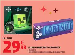 Auchan La lampe minecraft ou fortnite offre