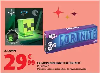 Auchan La lampe minecraft ou fortnite offre