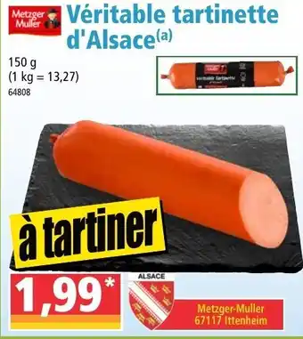 Véritable tartinette d'alsace