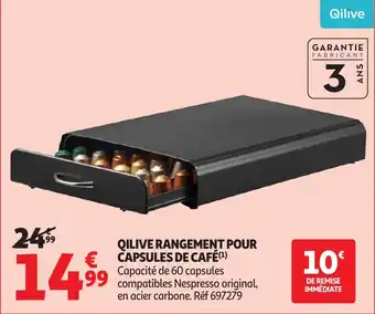 Auchan QILIVE Rangement pour capsules de café offre