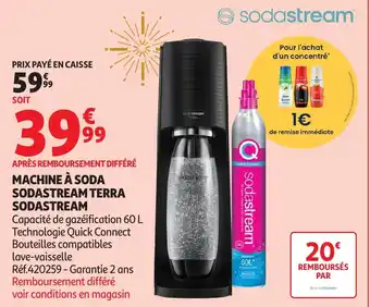 Auchan SODASTREAM Machine à soda sodastream terra offre