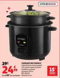 Auchan KITCHENCOOK Cuiseur à riz japan X offre