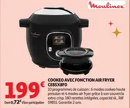 Auchan MOULINEX Cookeo avec fonction air fryer ce85x8f0 offre