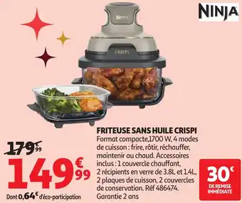 Auchan NINJA Friteuse sans huile crispi offre