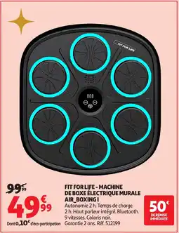Auchan Fit for life - machine de boxe électrique murale air_boxing I offre