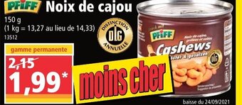 Norma Noix de cajou offre