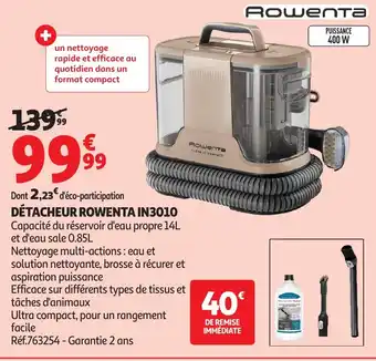 Auchan ROWENTA Détacheur in3010 offre