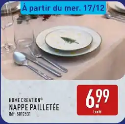 ALDI HOME CREATION Nappe pailletée offre