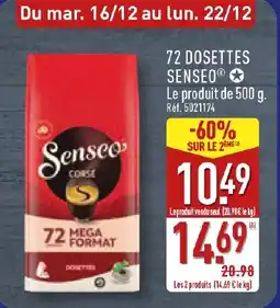 ALDI SENSEO 72 dosettes offre