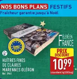 ALDI Huîtres fines de claires marennes oléron offre