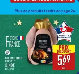 ALDI GOURMET FINEST CUISINE Dinde offre