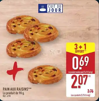 ALDI Pain aux raisins offre