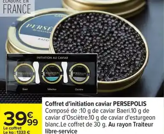Carrefour Coffret d'initiation caviar persepolis offre