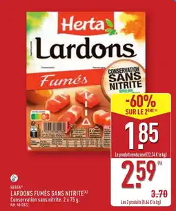 ALDI HERTA Lardons fumés sans nitrite offre
