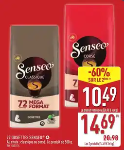 ALDI SENSEO 72 dosettes offre