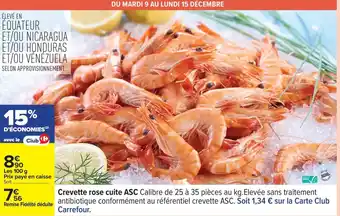 Carrefour Crevette rose cuite asc offre