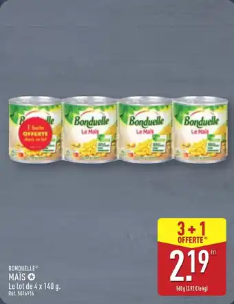 ALDI BONDUELLE Maïs offre