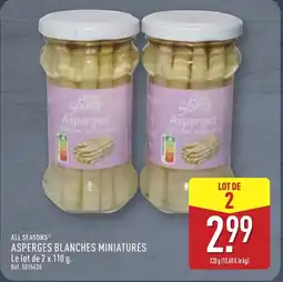 ALDI ALL SEASONS Asperges blanches miniatures offre