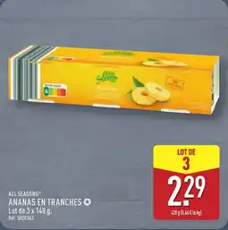 ALDI ALL SEASONS Ananas en tranches offre