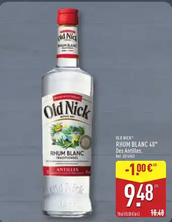 ALDI OLD NICK Rhum blanc 40° offre
