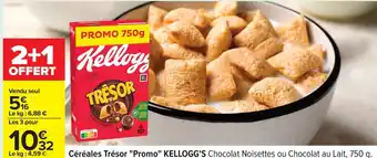 Carrefour Céréales trésor promo kellogg's offre