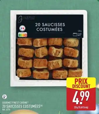 ALDI GOURMET FINEST CUISINE 20 saucisses costumées offre