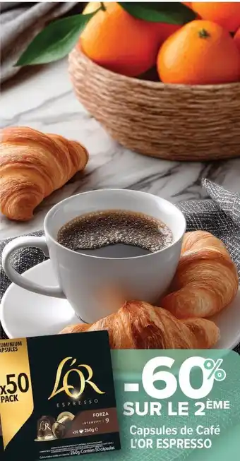 Carrefour Capsules de café l'or espresso offre