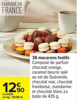 Carrefour 36 macarons festifs offre