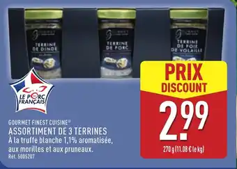 ALDI GOURMET FINEST CUISINE Assortiment de 3 terrines offre