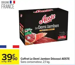 Carrefour Coffret le demi jambon désossé aoste offre