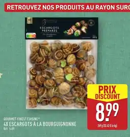 ALDI GOURMET FINEST CUISINE 48 escargots à la bourguignonne offre