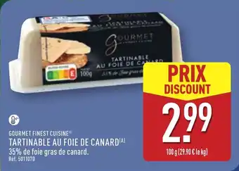 ALDI GOURMET FINEST CUISINE Tartinable au foie de canard offre