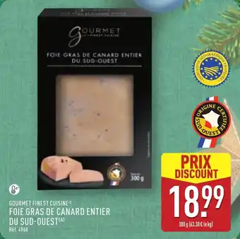 ALDI GOURMET FINEST CUISINE Foie gras de canard entier du sud-ouest offre