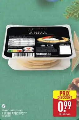 ALDI GOURMET FINEST CUISINE 4 blinis apéritifs offre
