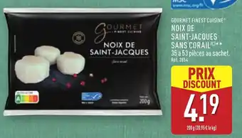 ALDI GOURMET FINEST CUISINE Noix de saint-jacques sans corailic offre