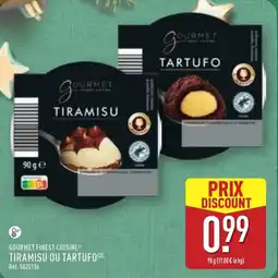 ALDI GOURMET FINEST CUISINE Tiramisu ou tartufo offre