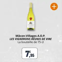 Coccinelle Supermarché Mâcon-villages a.o.p. les vignerons réunis de vire offre