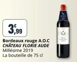 Coccinelle Supermarché Bordeaux rouge a.o.c château florie aude offre