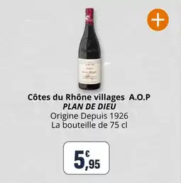 Coccinelle Supermarché Côtes du rhône villages a.o.p une selection plan de dieu offre