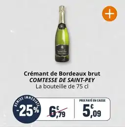Coccinelle Supermarché Crémant de bordeaux brut comtesse de saint-pey offre