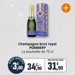 Coccinelle Supermarché Champagne brut royal pommery offre