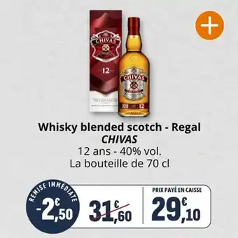 Coccinelle Supermarché Whisky blended scotch regal chivas offre