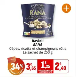 Coccinelle Supermarché Ravioli rana offre