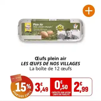 Coccinelle Supermarché Œufs plein air les œufs de nos villages offre