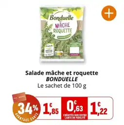 Coccinelle Supermarché Salade mâche et roquette bonduelle offre