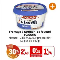 Coccinelle Supermarché Fromage à tartiner le fouetté soignon offre
